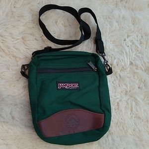 VTG Jansport Green Canvas Bag Purse Made In USA
